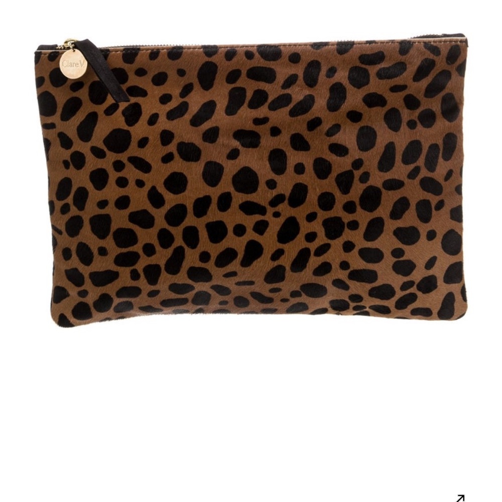 Clare V pony hair clutch
